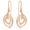 Orphelia 'Celine' Dames 925 Sterling Zilveren Dangle Oorbellen - Rosé ZO-7114/RG