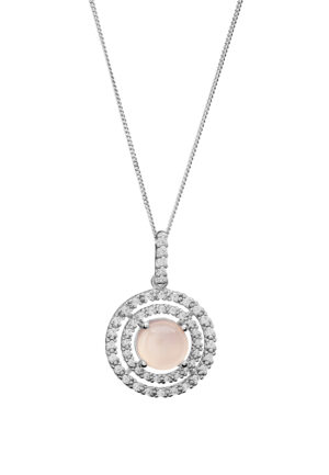 Orphelia 'Rivera' Dames 925 Sterling Zilveren Ketting met Hangertje - Zilver ZH-7481/PC