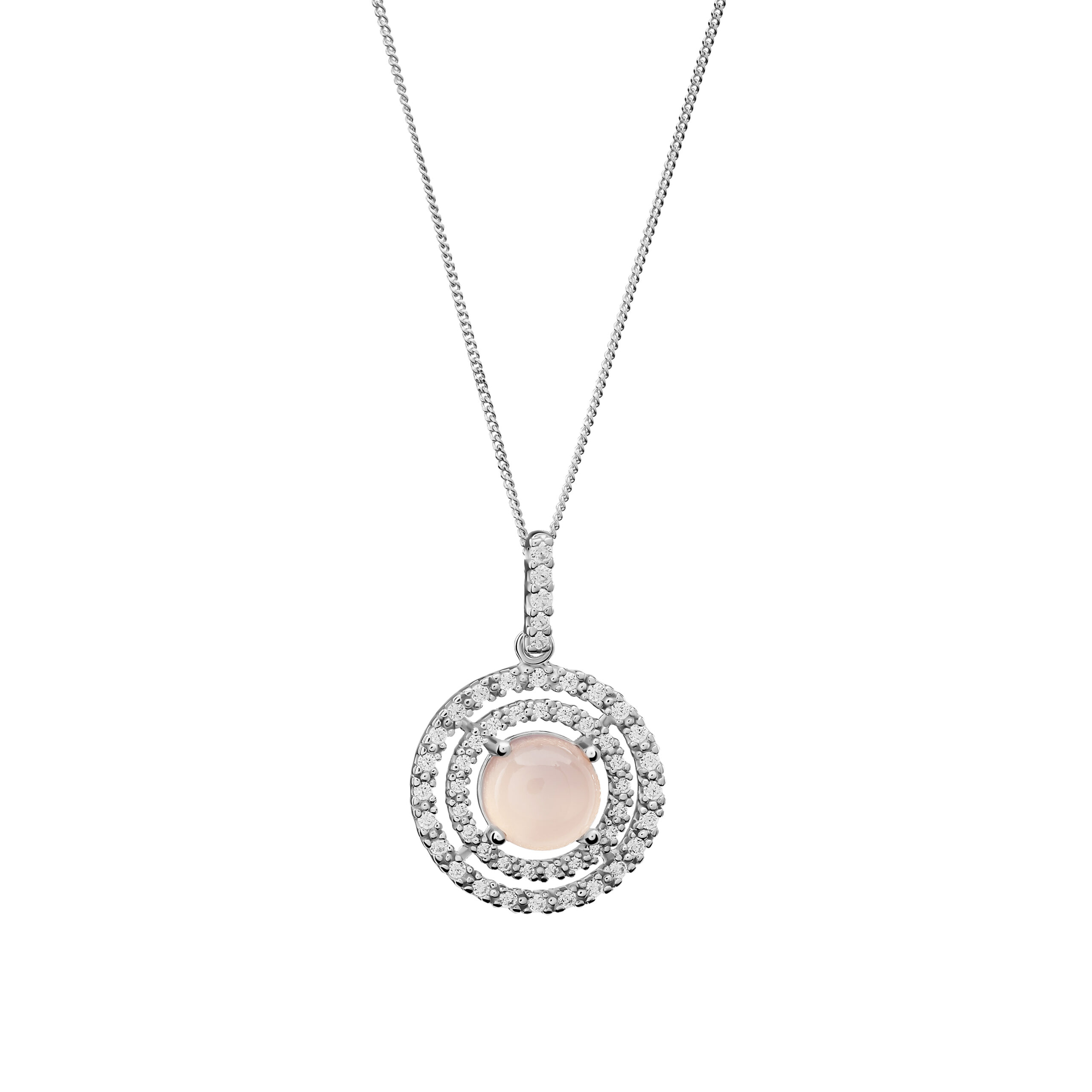Orphelia 'Rivera' Dames 925 Sterling Zilveren Ketting met Hangertje - Zilver ZH-7481/PC
