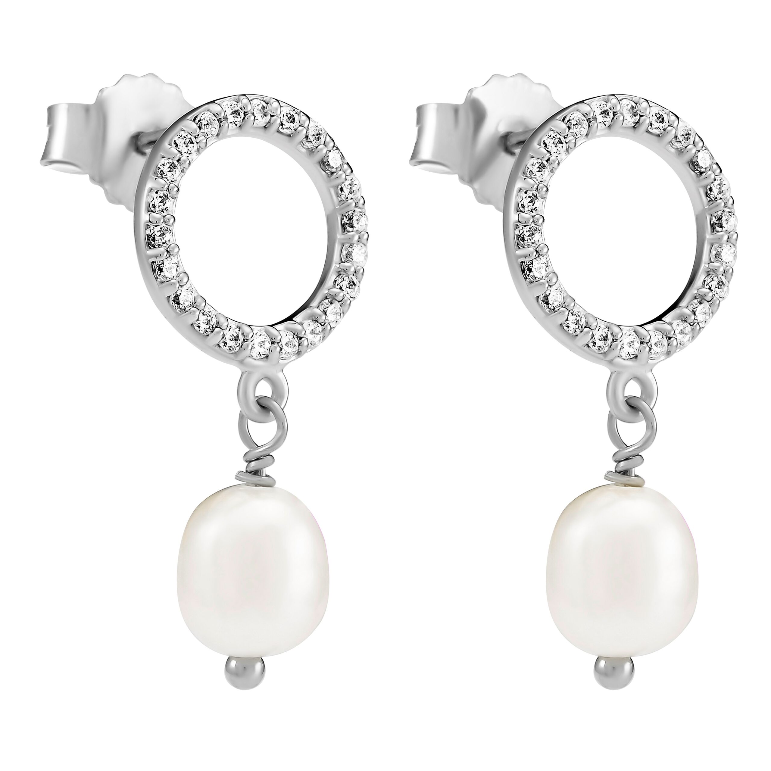 Orphelia 'Spa' Dames 925 Sterling Zilveren Dangle Oorbellen - Zilver ZO-7575