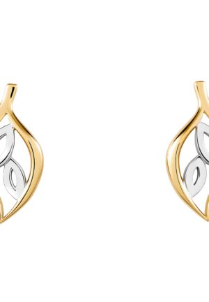 Alternative view of Orphelia 'Charlotte' Dames 925 Sterling Zilveren Stud Oorbellen - Zilver/Goud ZO-7523/G