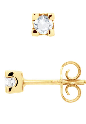 Oorbellen 0,20 Solitaire Diamond 18K Yellow Gold Cts