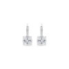 Luxenter oorbellen, 925 sterling zilveren mathzi en gerhodineerde glanzende zirkonia afwerking