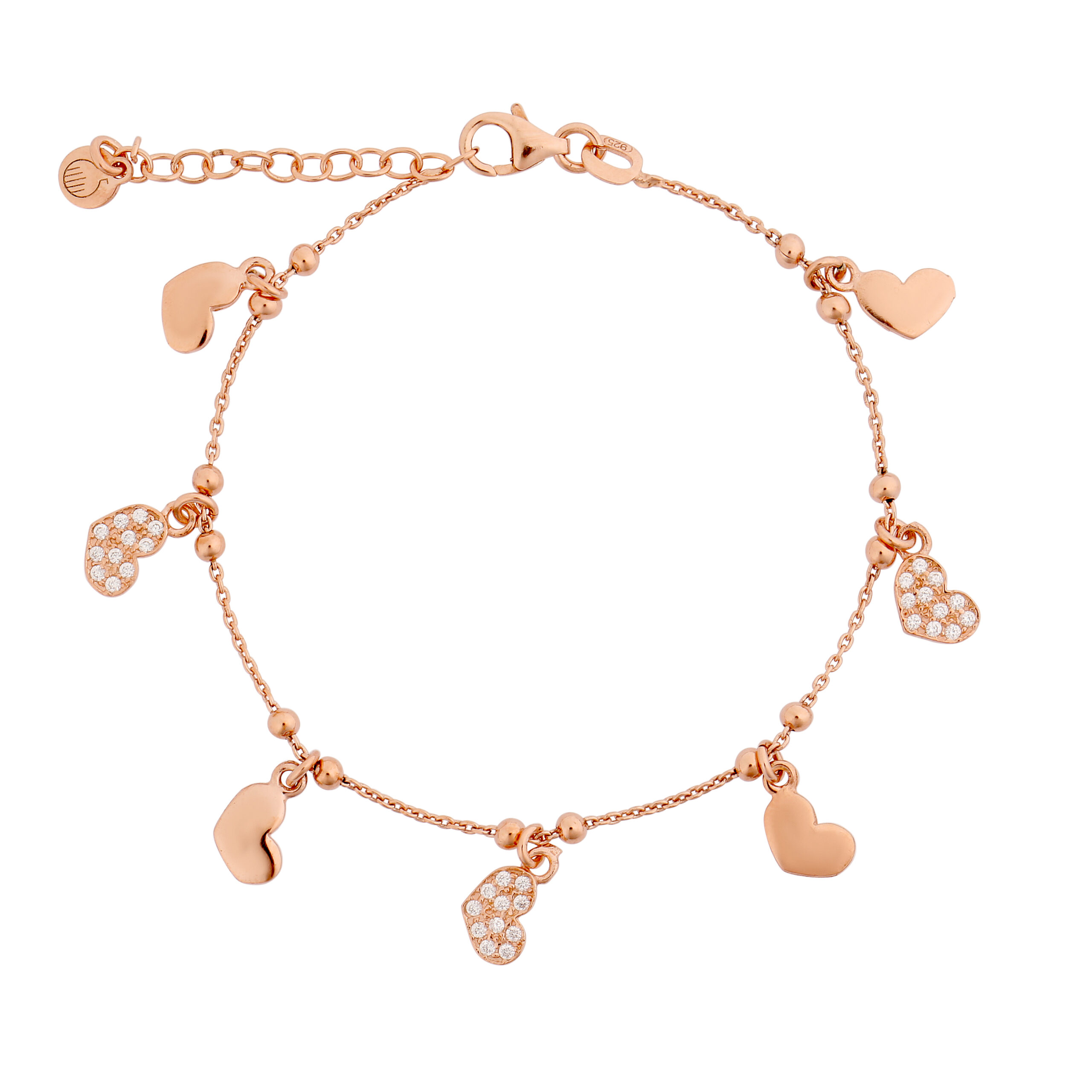 Orphelia 'Elisa' Dames 925 Sterling Zilveren Armband - Roze ZA-7381
