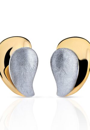 Orphelia 'Ameliana' Dames 925 Sterling Zilveren Stud Oorbellen - Zilver/Goud ZO-7508