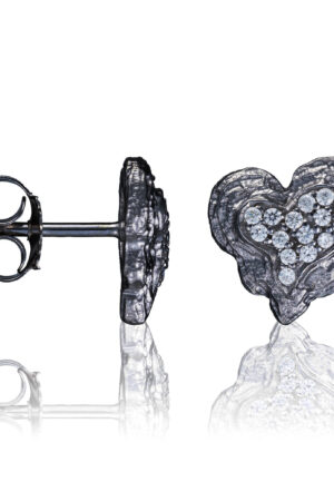 Orphelia 'Hazel' Dames 925 Sterling Zilver Stud Oorbellen - Zwart ZO-7082/2