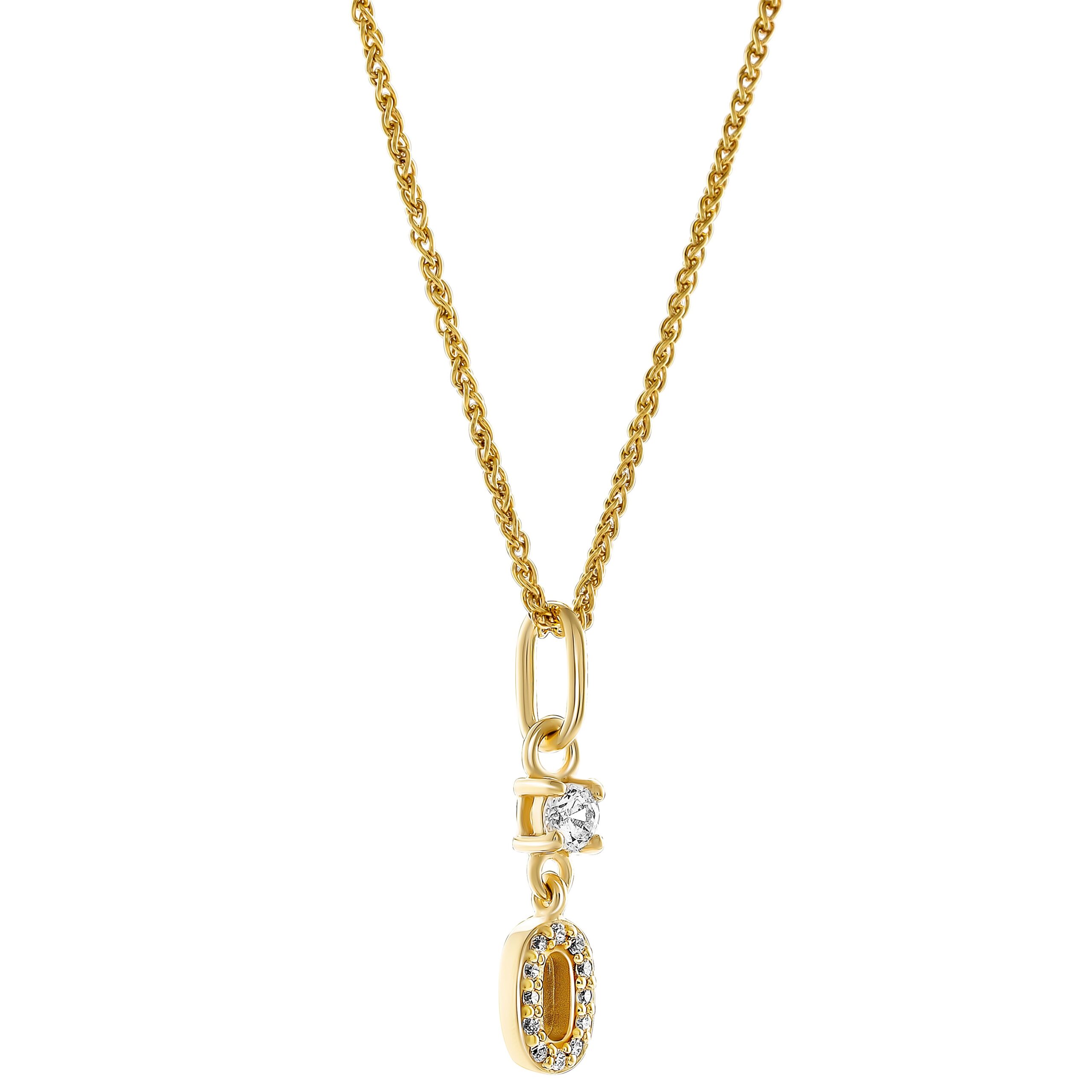 Orphelia 'Lily' Dames 925 Sterling Zilver Hanger met Ketting - Goud ZH-7582/G - Afbeelding 2