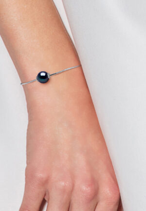 Alternative view of Mesh Armband Serpentine Ronde Zoetwater Pearl en White 9-10 mm 925