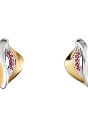 Orphelia 'Anet' Dames 925 Sterling Zilveren Oorbellen - Zilver/Goud ZO-7520/G