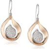Orphelia Dames 925 Sterling Zilveren Oorbellen - Zilver/Rozen ZO-5194