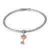 Orphelia Dames 925 Sterling Zilveren Armband - Zilver/Roze ZA-7399