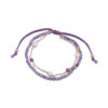 Luxenter armband, metaallegering en amethist zirkonia 18K vergulde afwerking