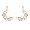 Orphelia 'Maliya' Dames 925 Sterling Zilveren Oorbellen - Zilver/Roze ZO-7388