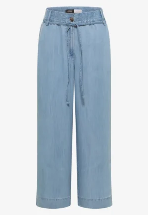 Alternative view of 7/8 High Waist broek met wijde pijpen in een gewassen look