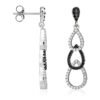 Orphelia Dames 925 Sterling Zilveren Dangler Oorbellen - Zilver ZO-5230