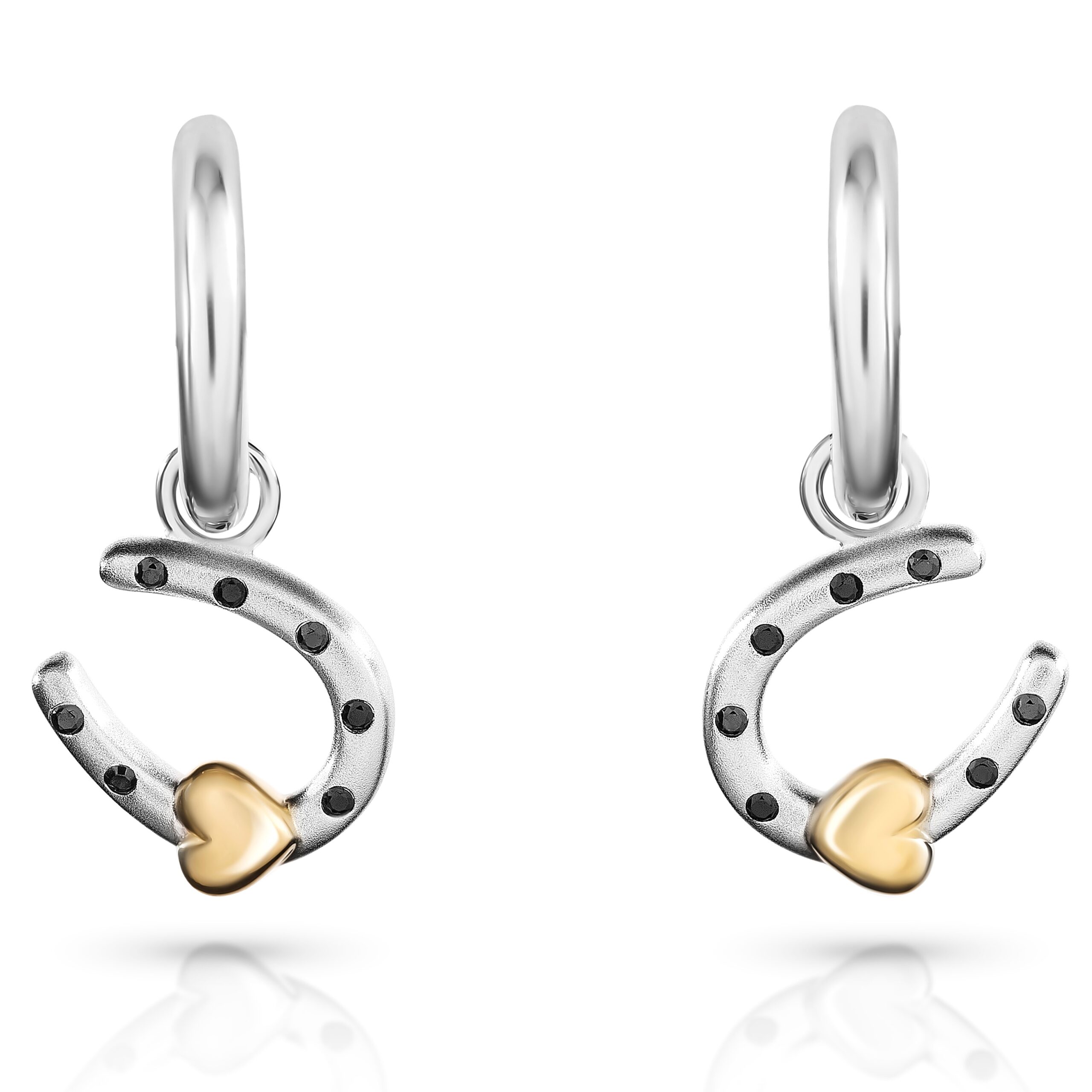 Orphelia 'Aurora' Dames 925 Sterling Zilveren Oorbellen - Zilver/Goud ZO-7525 - Afbeelding 2
