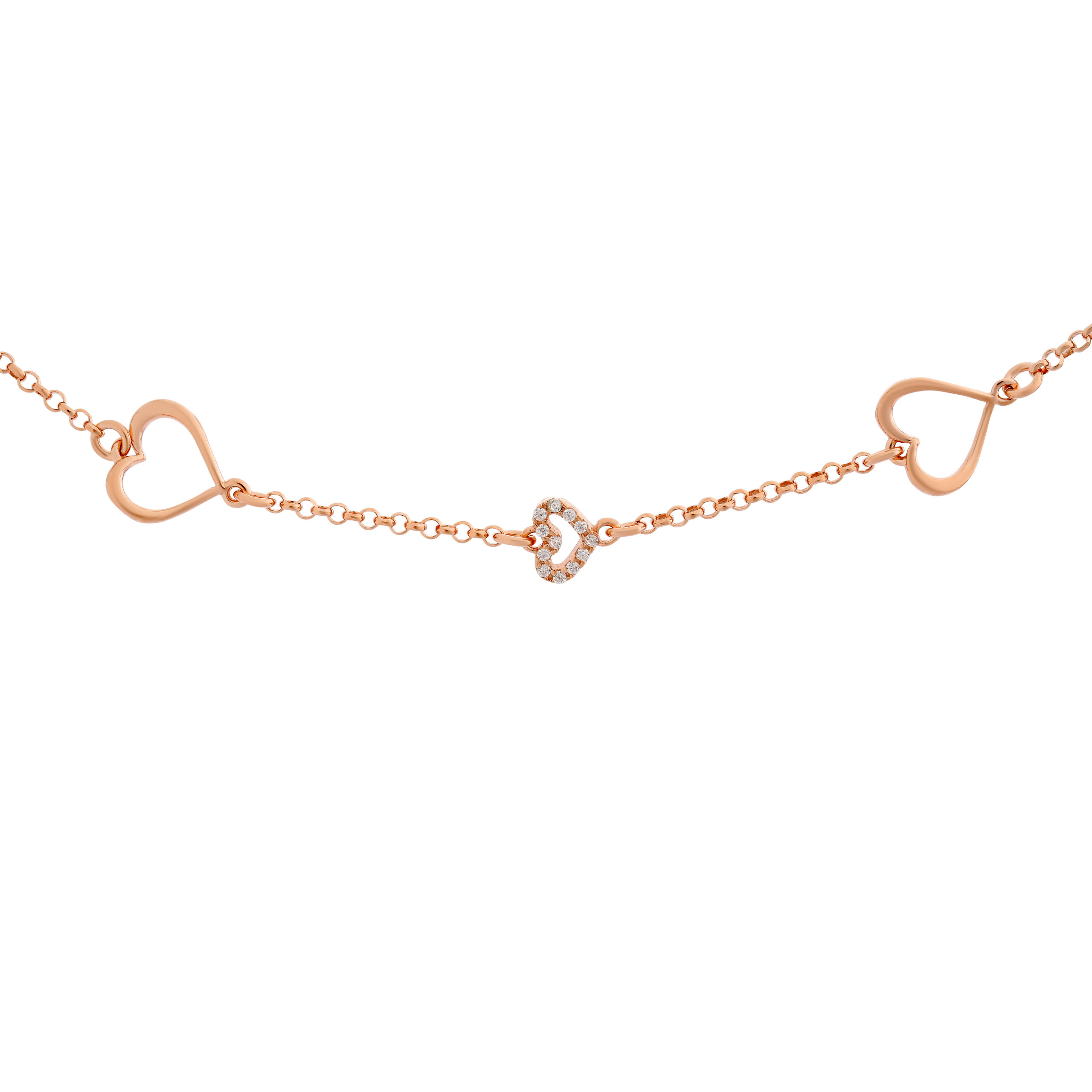 Orphelia 'Alfina' Dames 925 Sterling Zilveren Armband - Roze ZA-7383