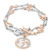 Orphelia Dames 925 Sterling Zilveren Armband - Zilver/Roze ZA-7174