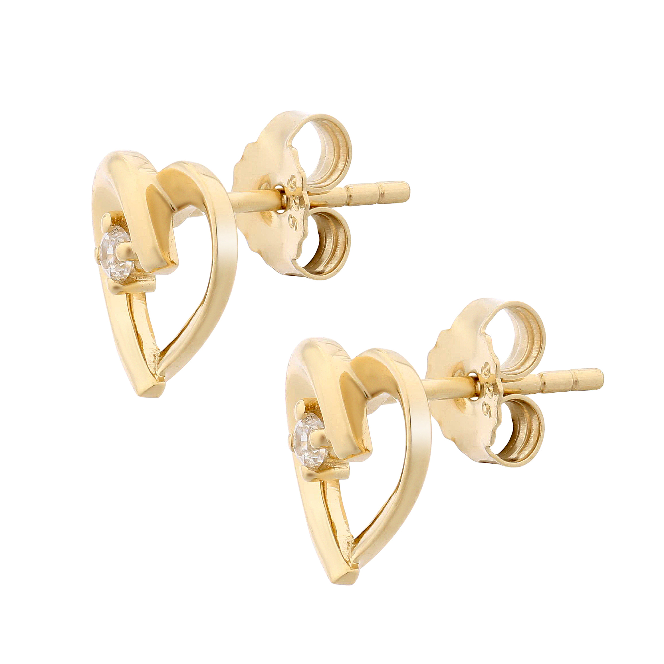 Orphelia 'Mera' Dames 925 Sterling Zilveren Stud Oorbellen - Goud zo-7370 G - Afbeelding 2