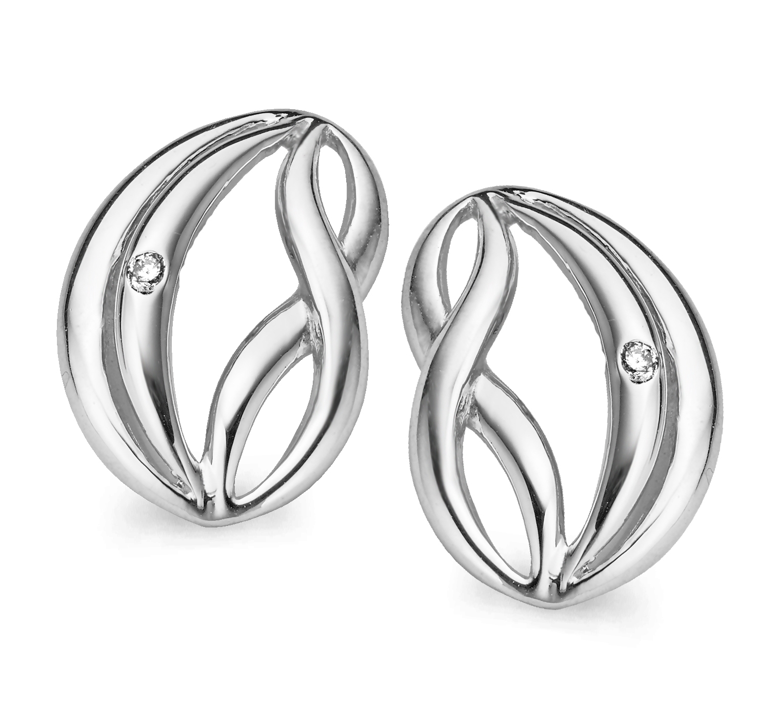 Orphelia Dames 925 Sterling Zilveren Stud Oorbellen - Zilver ZO-5006