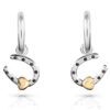 Orphelia 'Aurora' Dames 925 Sterling Zilveren Oorbellen - Zilver/Goud ZO-7525