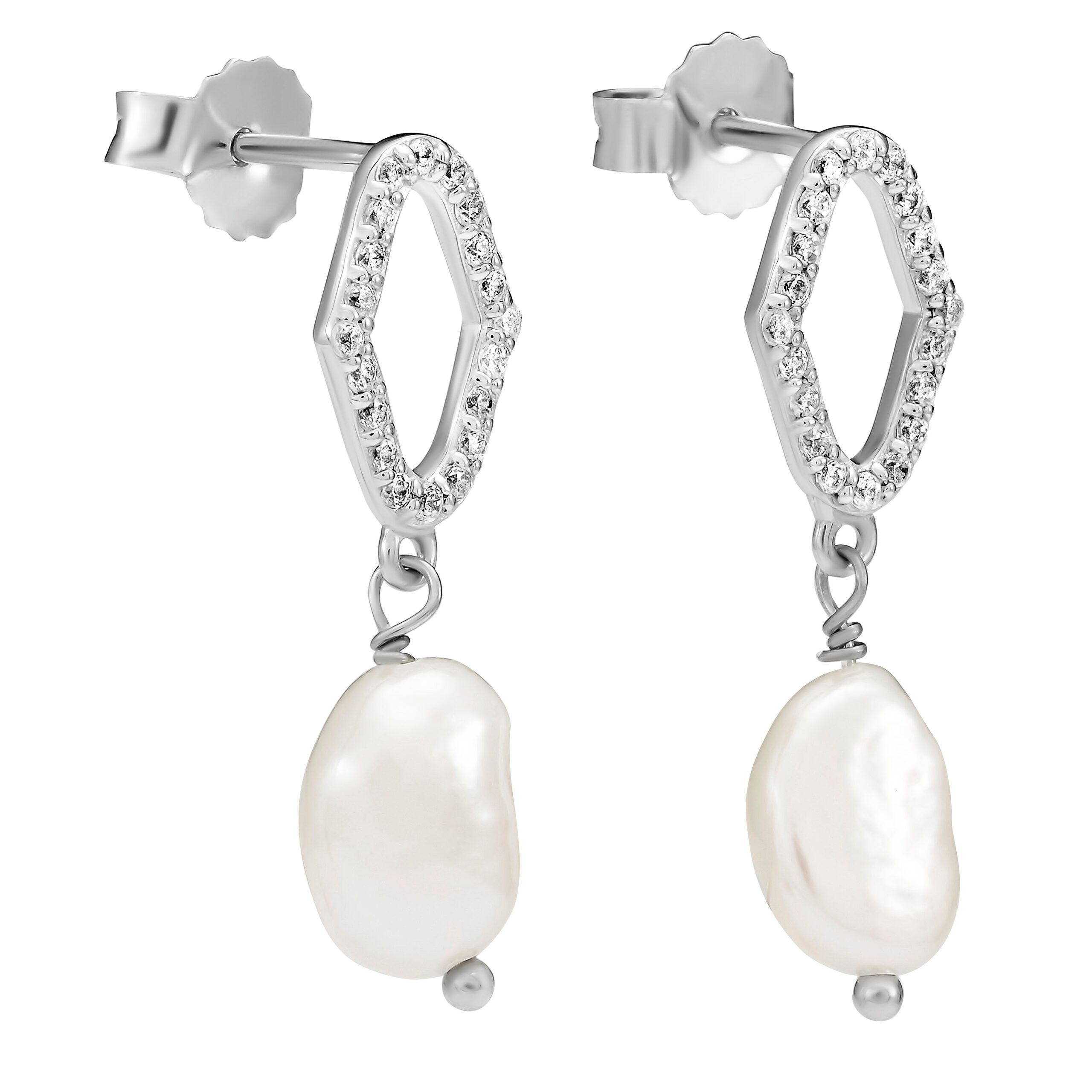 Orphelia 'Normandië' Dames 925 Sterling Zilveren Oorbellen - Zilver ZO-7574
