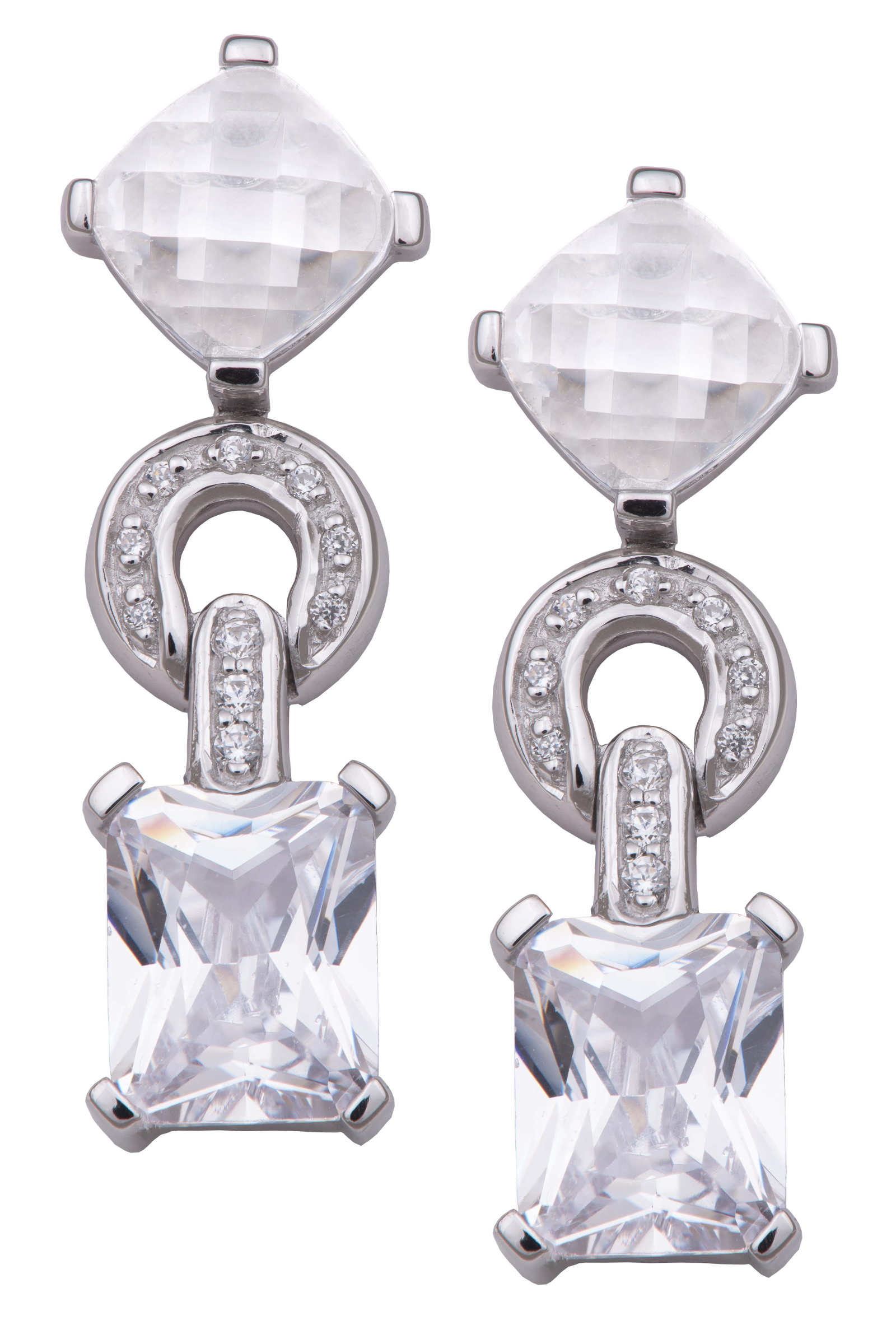 Orphelia Dames 925 Sterling Zilveren Oorbellen - Zilver ZO-5919