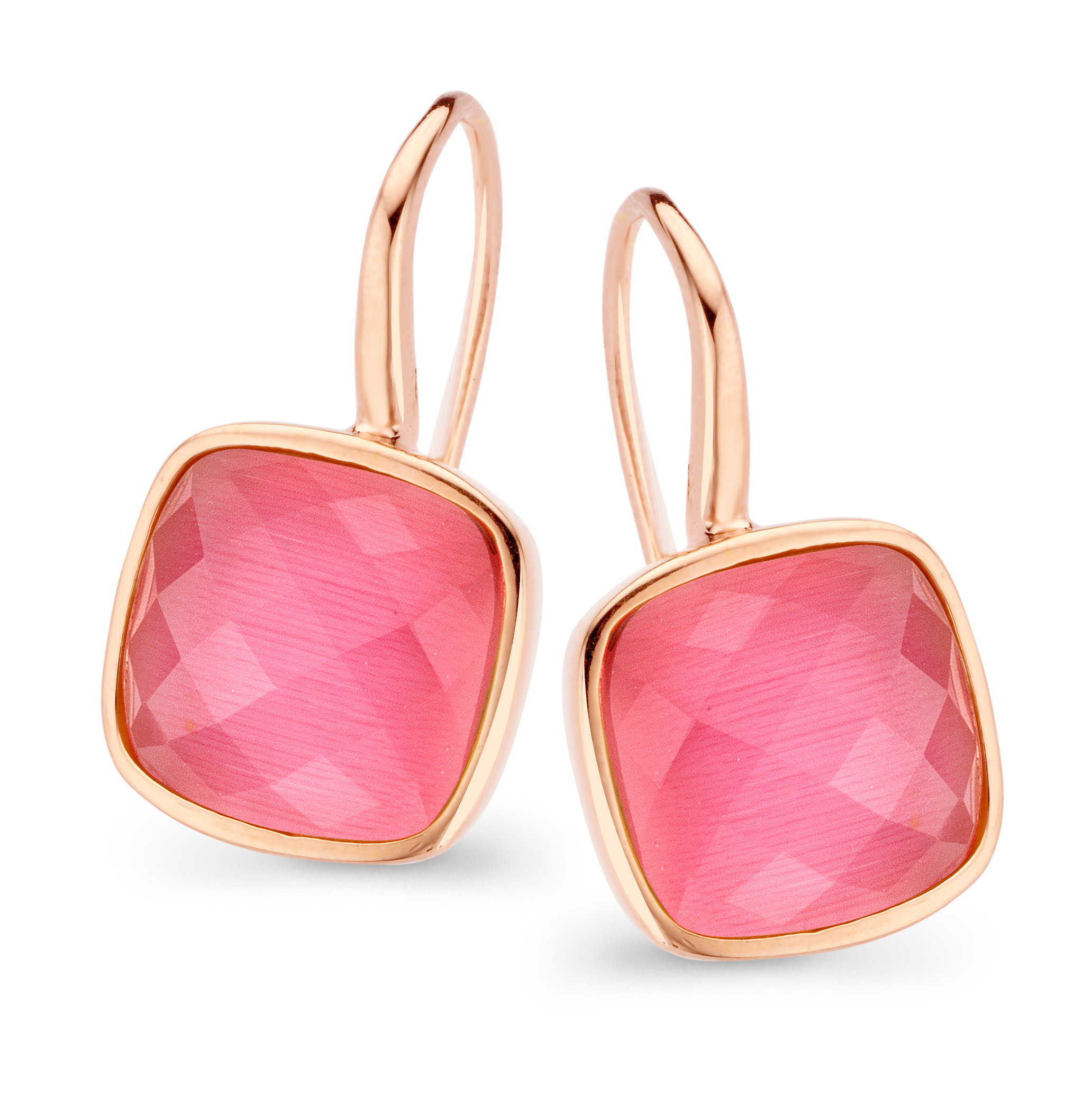 Orphelia 'Isabella' Dames 925 Sterling Zilveren Hang oorbellen - Roze ZO-7198/PI