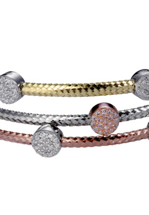 Orphelia Dames 925 Sterling Zilveren Armband - Goud/Zilver/Roze ZA-7413