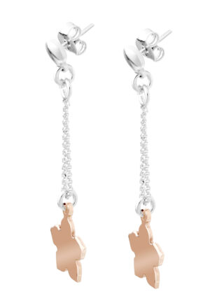 Orphelia 'Dilara' Dames 925 Sterling Zilveren Oorbellen - Zilver/Roze ZO-7184