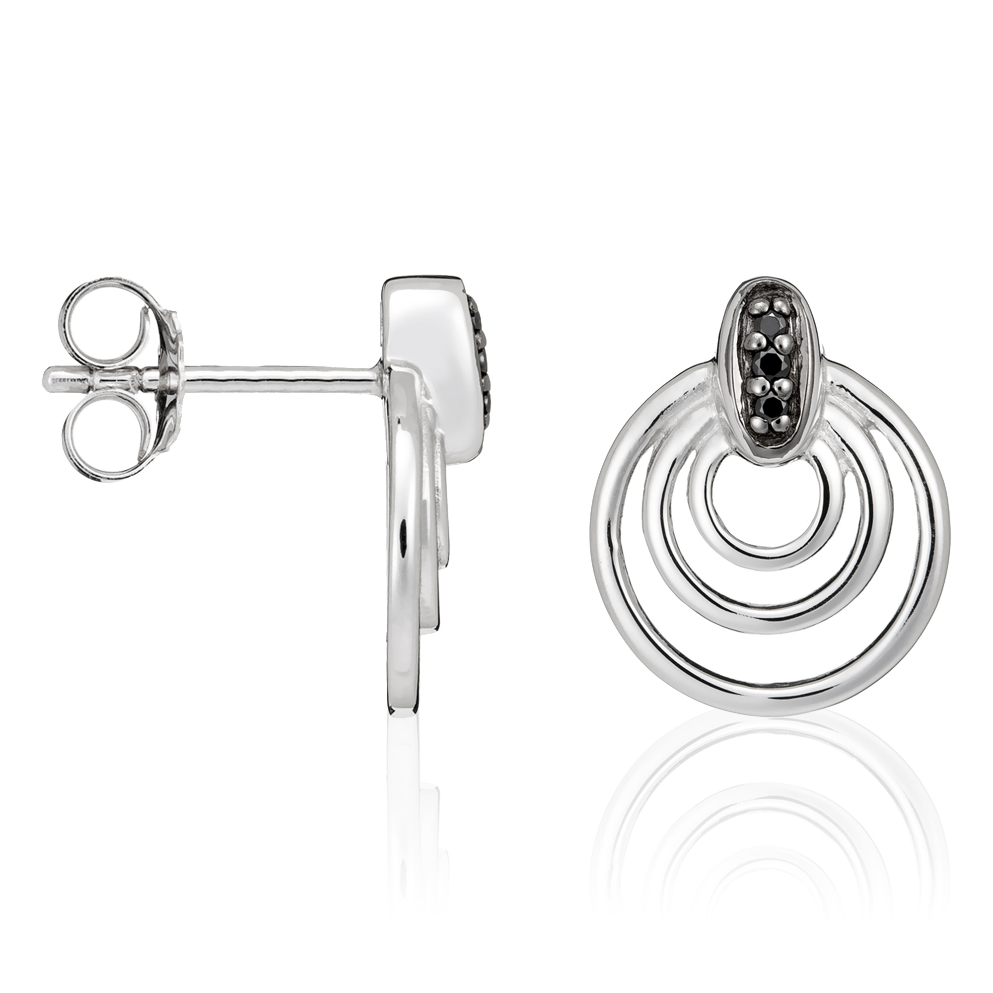 Orphelia Dames 925 Sterling Zilveren Stud Oorbellen - Zilver ZO-5023 - Afbeelding 2
