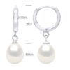 Hangende Oorbellen Echte Geëngageerde Zoetwaterparel Pear 8-9 mm - Afbeelding 2