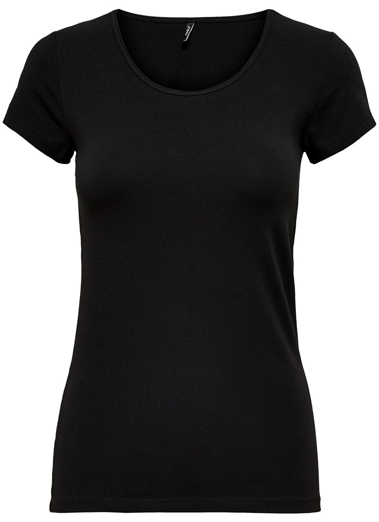 Only 15205059 Onllive Love Life S/s O-neck Top T-shirt Korte Mouw Black 15205059