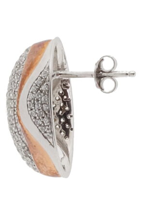 Alternative view of Orphelia Dames 925 Sterling Zilveren Oorringen - Zilver/Roze ZO-5835