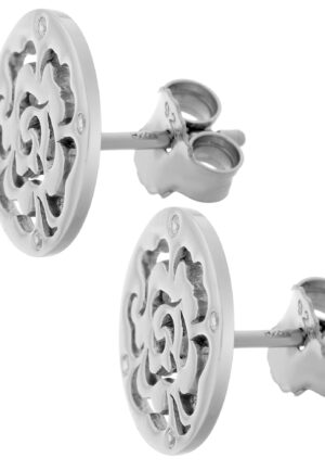 Orphelia 'Fiore' Dames 925 Zilveren Stud Oorbellen - Zilver ZO-7079