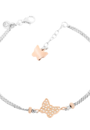 Orphelia Dames 925 Sterling Zilveren Armband - Zilver/Roze ZA-7194