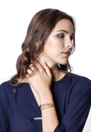 Alternative view of Orphelia Dames 925 Sterling Zilveren Armband - Roze ZA-7414