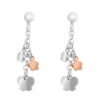 Orphelia 'Lorelei' Dames 925 Sterling Zilveren Oorbellen - Zilver/Roze ZO-7386