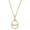Orphelia 'Amaliada' Dames 925 Sterling Zilveren Hangertje met Ketting - Goud ZH-7572