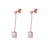 Orphelia 'Elodie' Dames Dangle Oorbellen van 925 Sterling Zilver - Roze ZO-7419