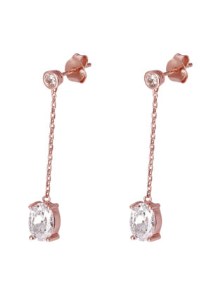 Orphelia 'Elodie' Dames Dangle Oorbellen van 925 Sterling Zilver - Roze ZO-7419