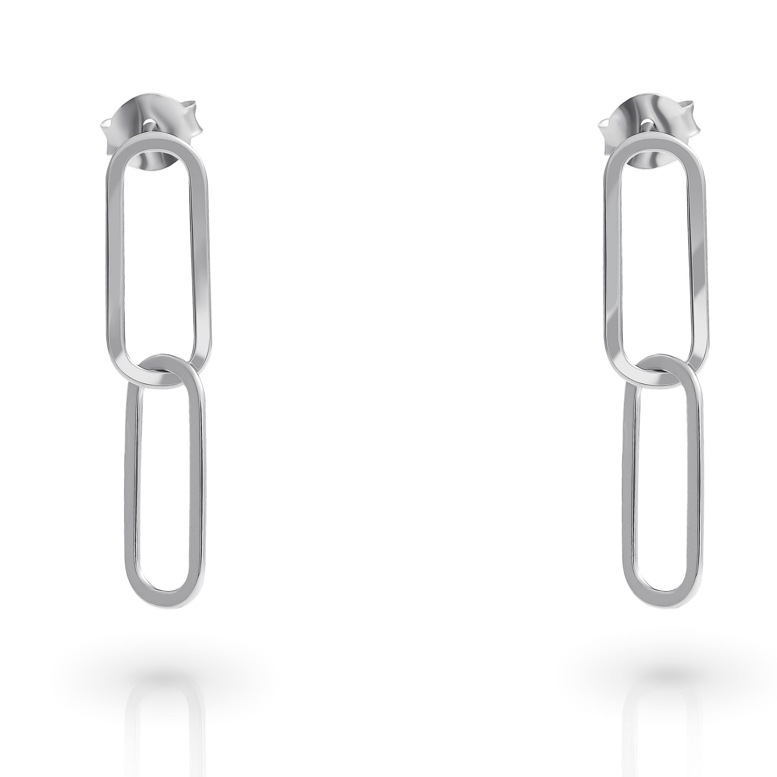 Orphelia 'Rose' Dames 925 Sterling Zilveren Dangle Oorbellen - Zilver ZO-7561