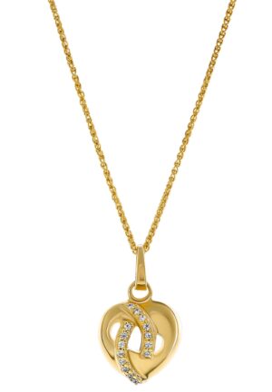 Orphelia 'Amore' Dames 925 Sterling Zilveren Hanger met Ketting - Goud ZH-7577/G