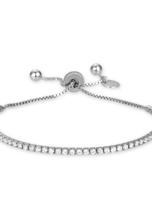 Luxenter 925 Sterling zilveren armband met gerhodineerde briljant zirkonia - Kileh