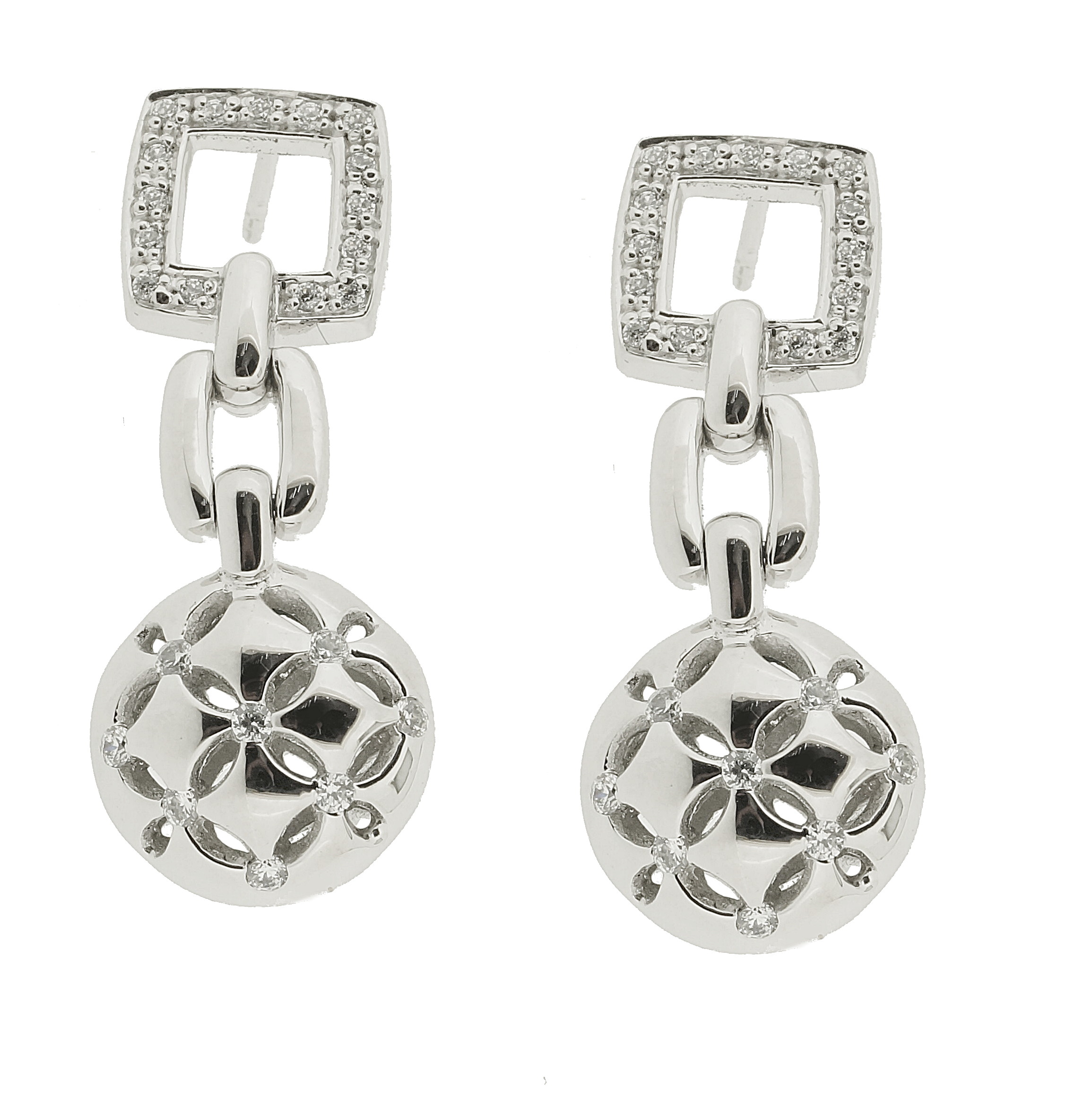 Orphelia Dames 925 Sterling Zilveren Oorbellen - Zilver ZO-5800