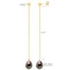 Hangende Oorbellen - Echte Gecultiveerde Tahitiparels Parel 8-9 mm - Afbeelding 2