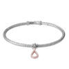 Orphelia Dames 925 Sterling Zilver Armband - Zilver/Roos ZA-7398