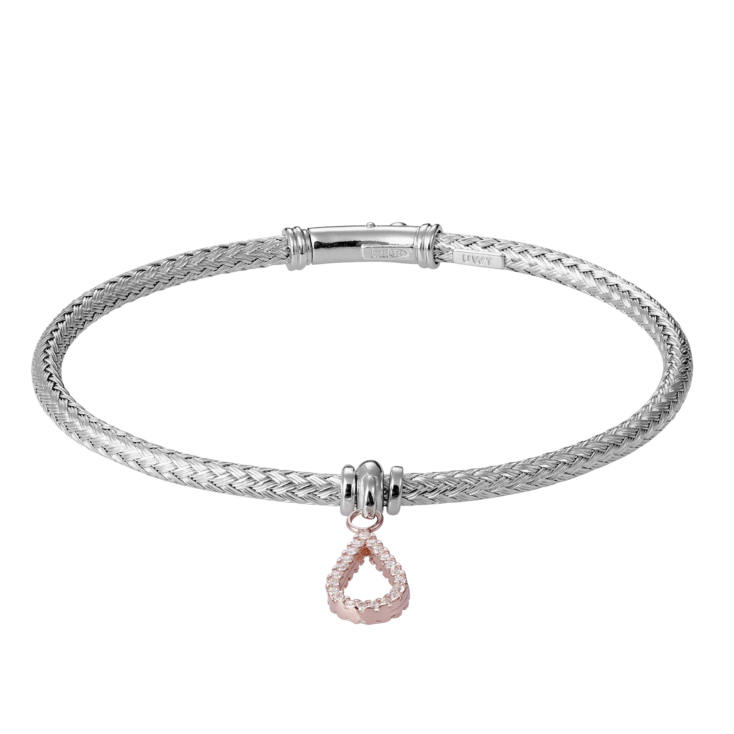 Orphelia Dames 925 Sterling Zilver Armband - Zilver/Roos ZA-7398