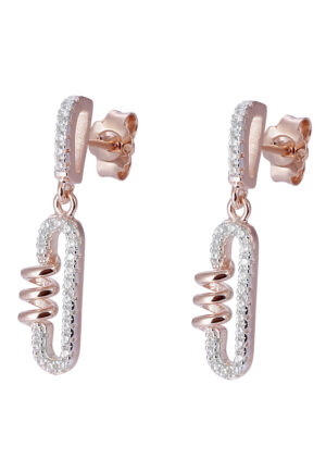 Alternative view of Orphelia 'Gigi' Dames 925 Sterling Zilveren Oorbellen - Roze ZO-7438