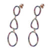 Orphelia 'Aura' Dames 925 Sterling Zilveren Oorbellen - Roze ZO-7461